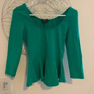 Bebe size small green blouse